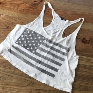 Urban Outfitters American Flag Cropped Tank Top
